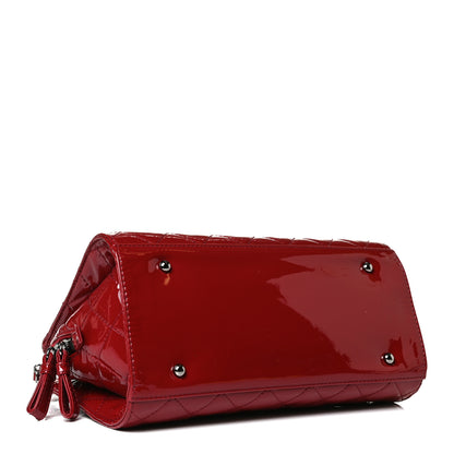 Chanel Patent Quilted Small CC Angle Tote Red 3 of 10