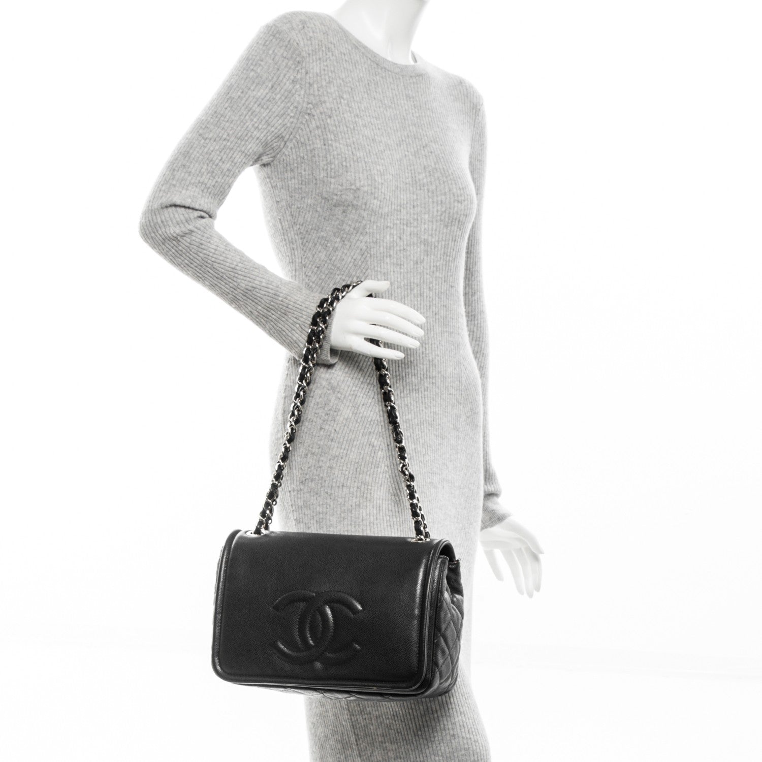 Chanel Caviar Timeless Large Flap Bag Black 2 of 7