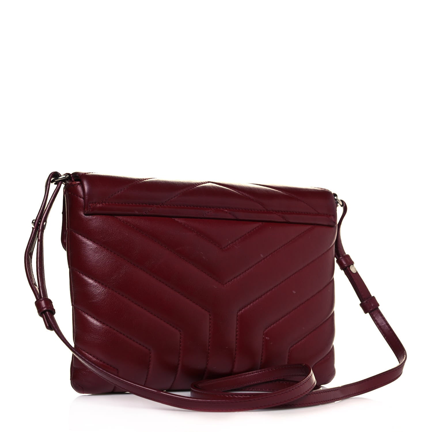Saint Laurent Calfskin Y Quilted Monogram Loulou Flap Bag Palissandre 3 of 13