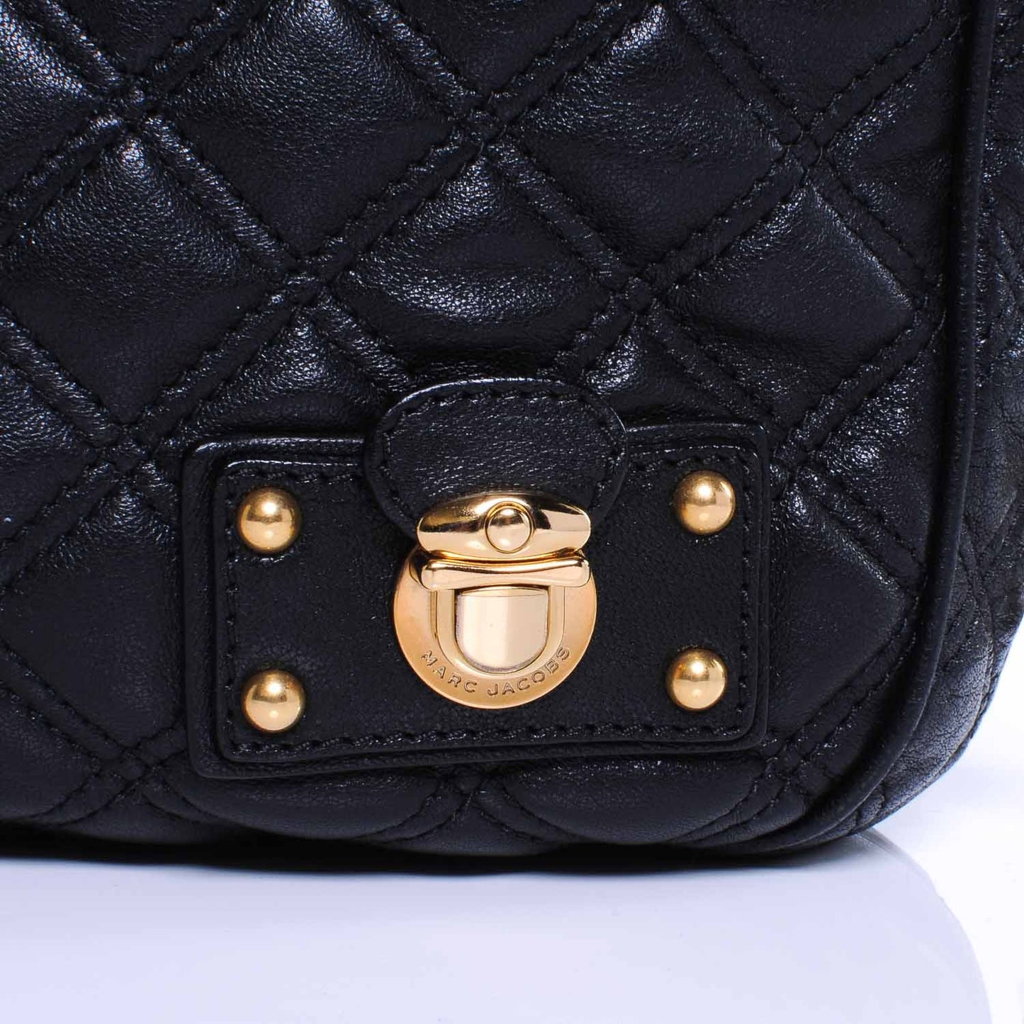 Leather Quilted Iris Hobo Black
