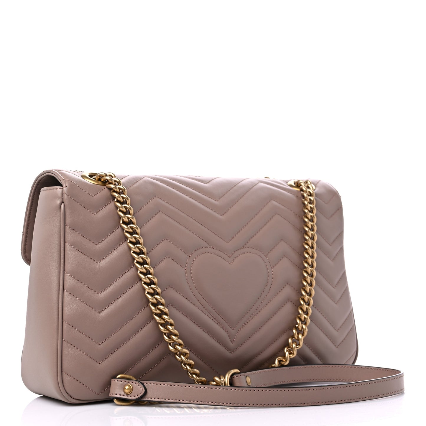 Calfskin Matelasse Medium GG Marmont Shoulder Bag Porcelain Rose