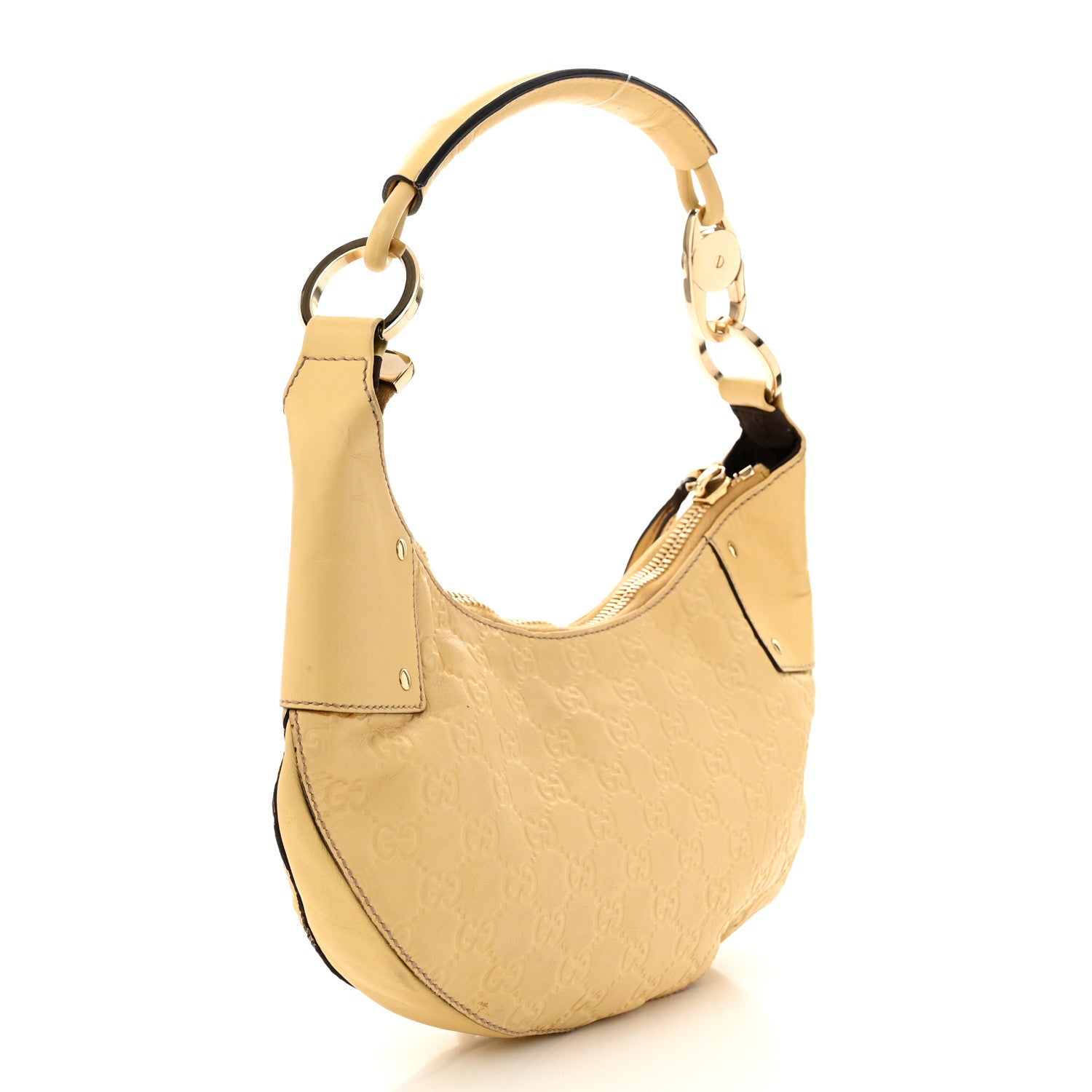 Gucci Guccissima Half Moon Hobo Yellow 3 of 13