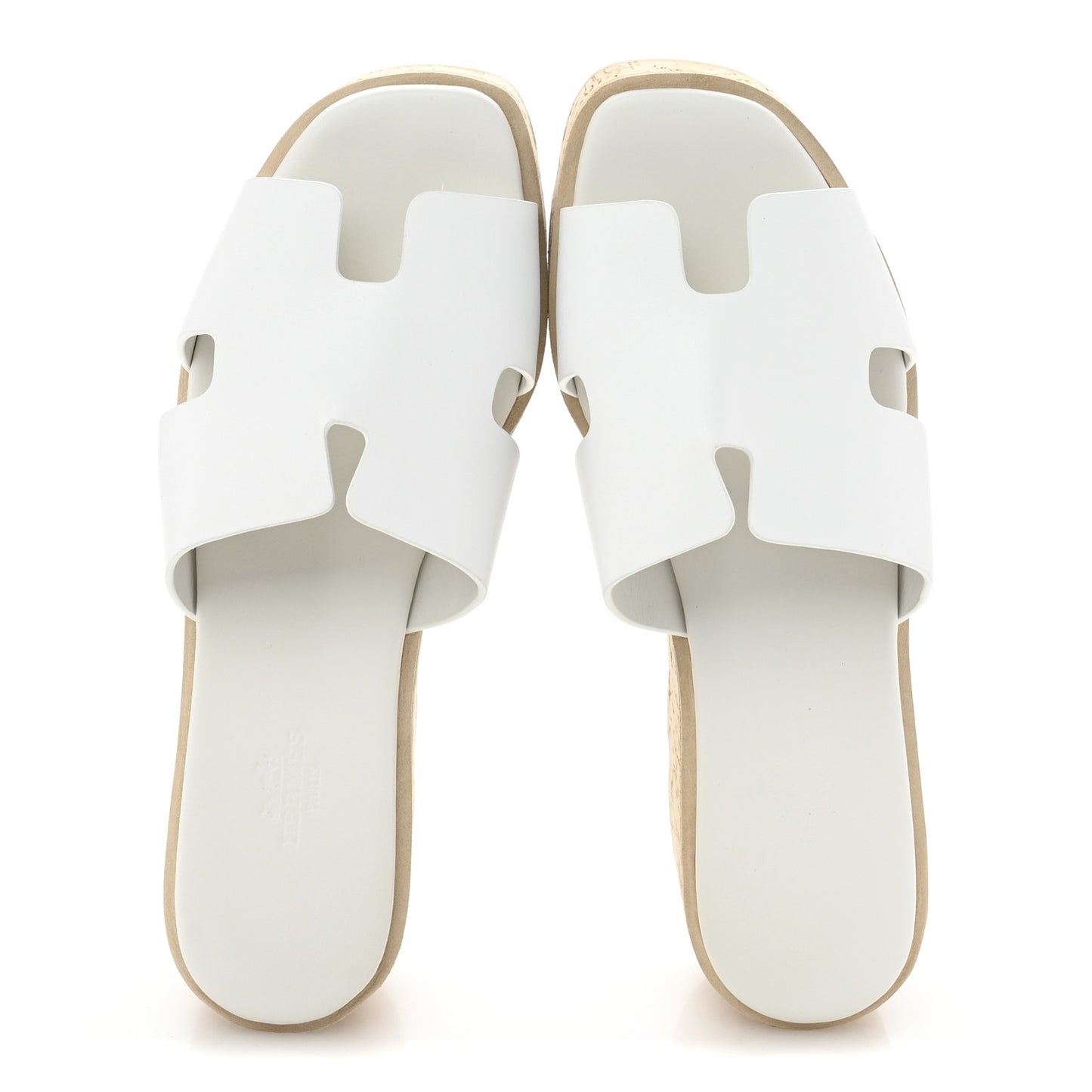 Calfskin Cork Eze 30 Sandals 37 White