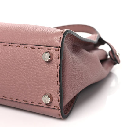 Fendi Cuoio Romano Selleria Bi-Color Medium Peekaboo Iconic Satchel English Rose Camelia 11 of 12