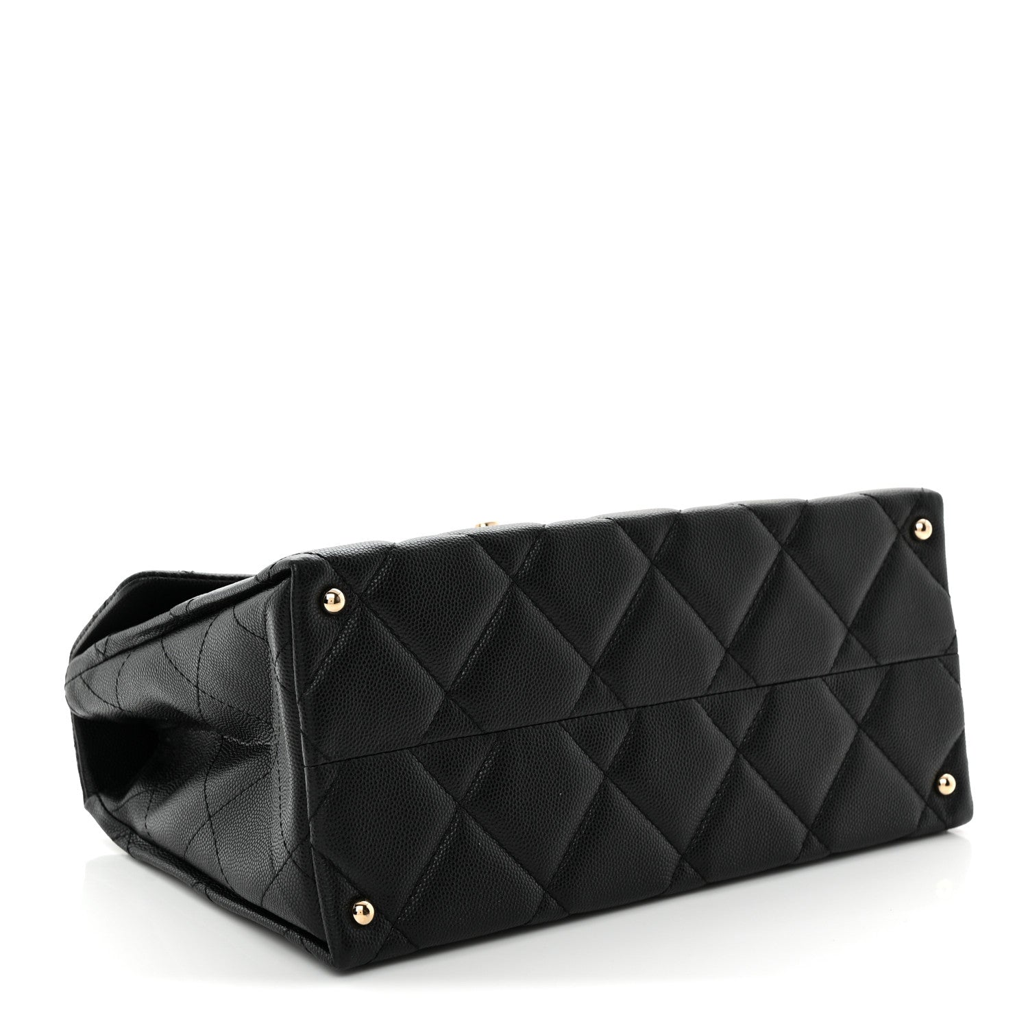 Chanel Caviar Quilted Medium Retro Twist Top Handle Flap Black 4 of 10