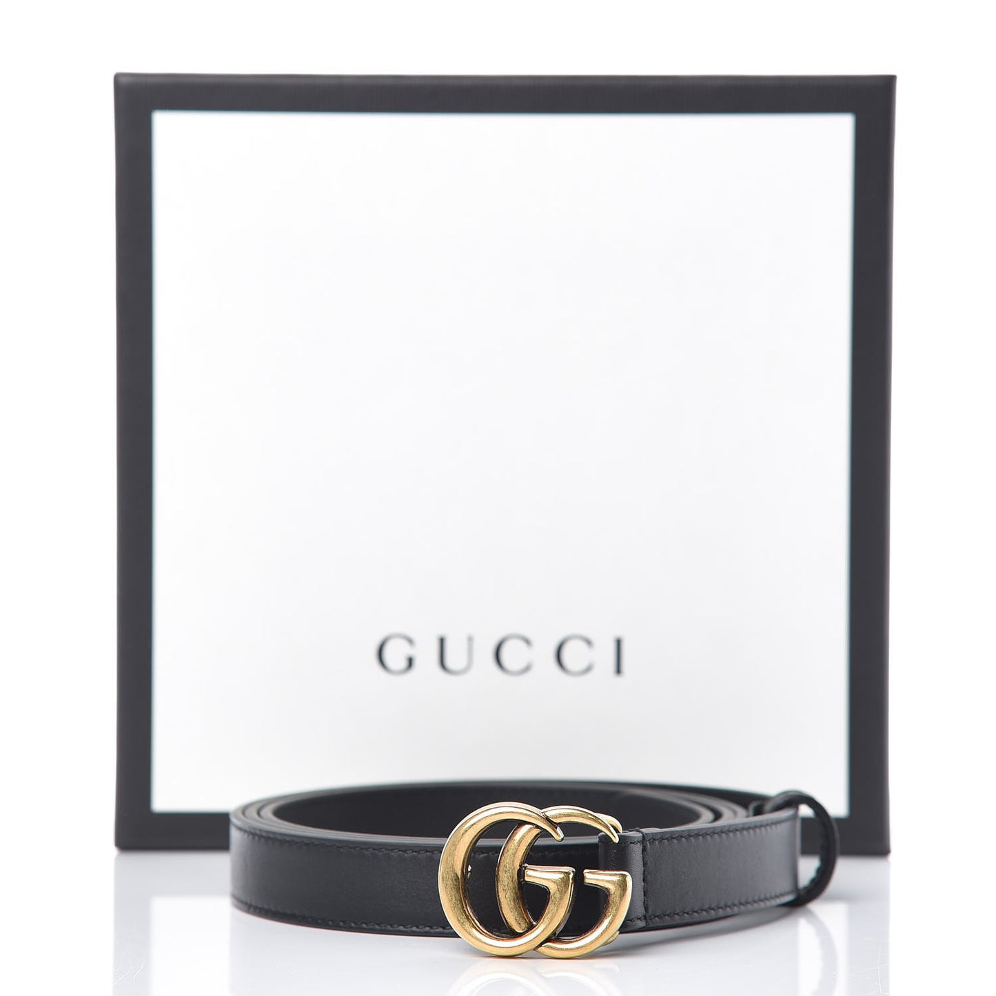 Calfskin Double G 20mm Belt 105 42 Black