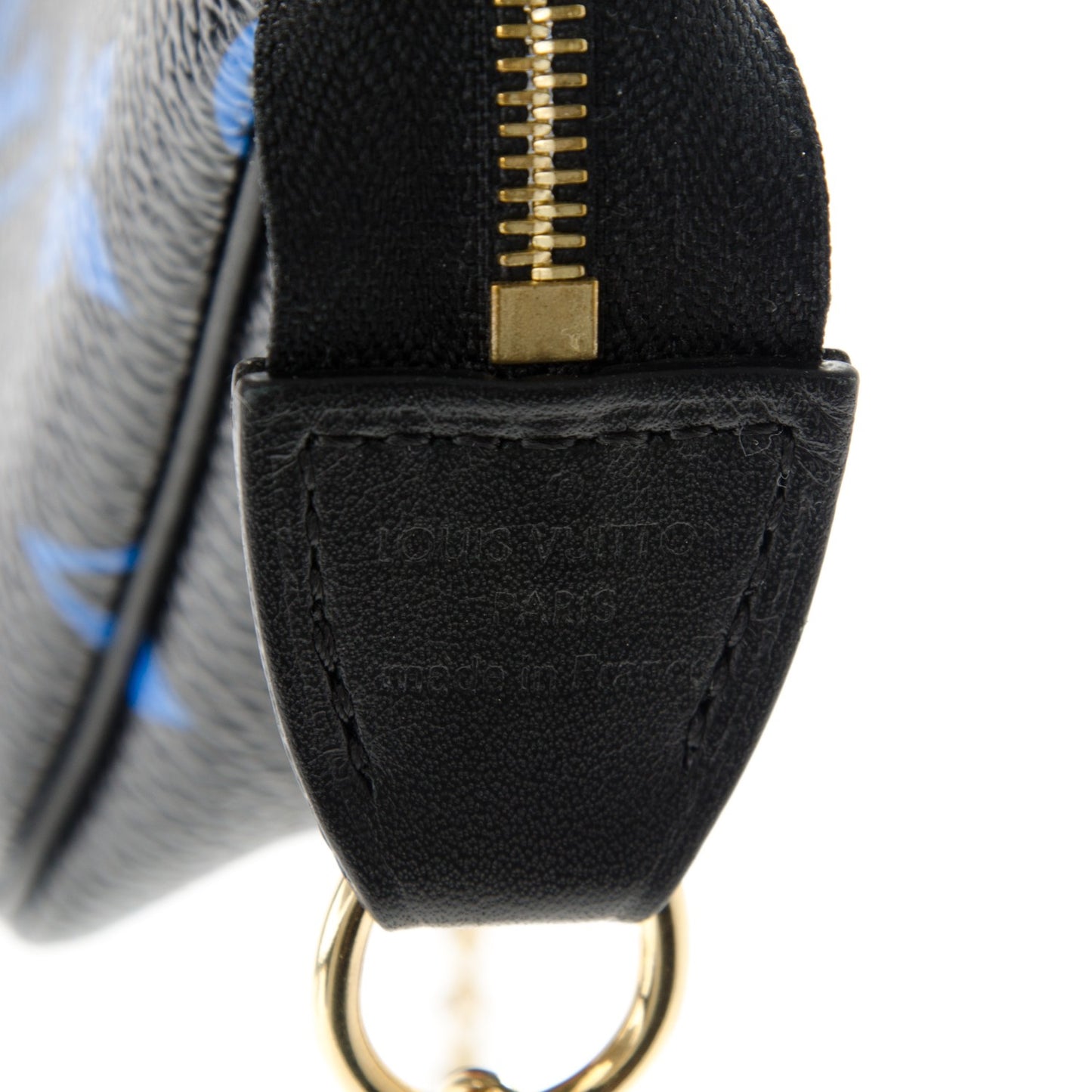 Colored Monogram Mini Pochette Accessories Blue Black
