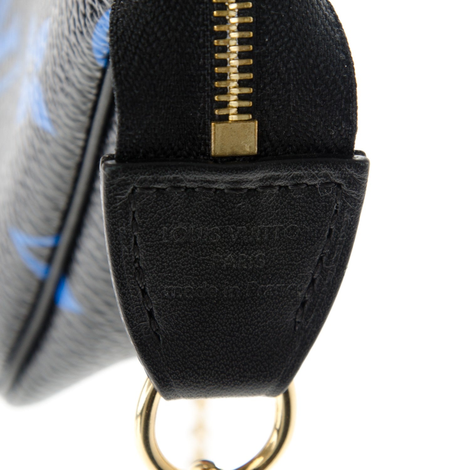 Louis Vuitton Colored Monogram Mini Pochette Accessories Blue Black 6 of 6