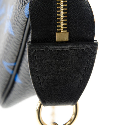 Louis Vuitton Colored Monogram Mini Pochette Accessories Blue Black 6 of 6