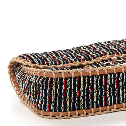 Chanel Tweed Woven Single Flap Beige Multicolor 3 of 10