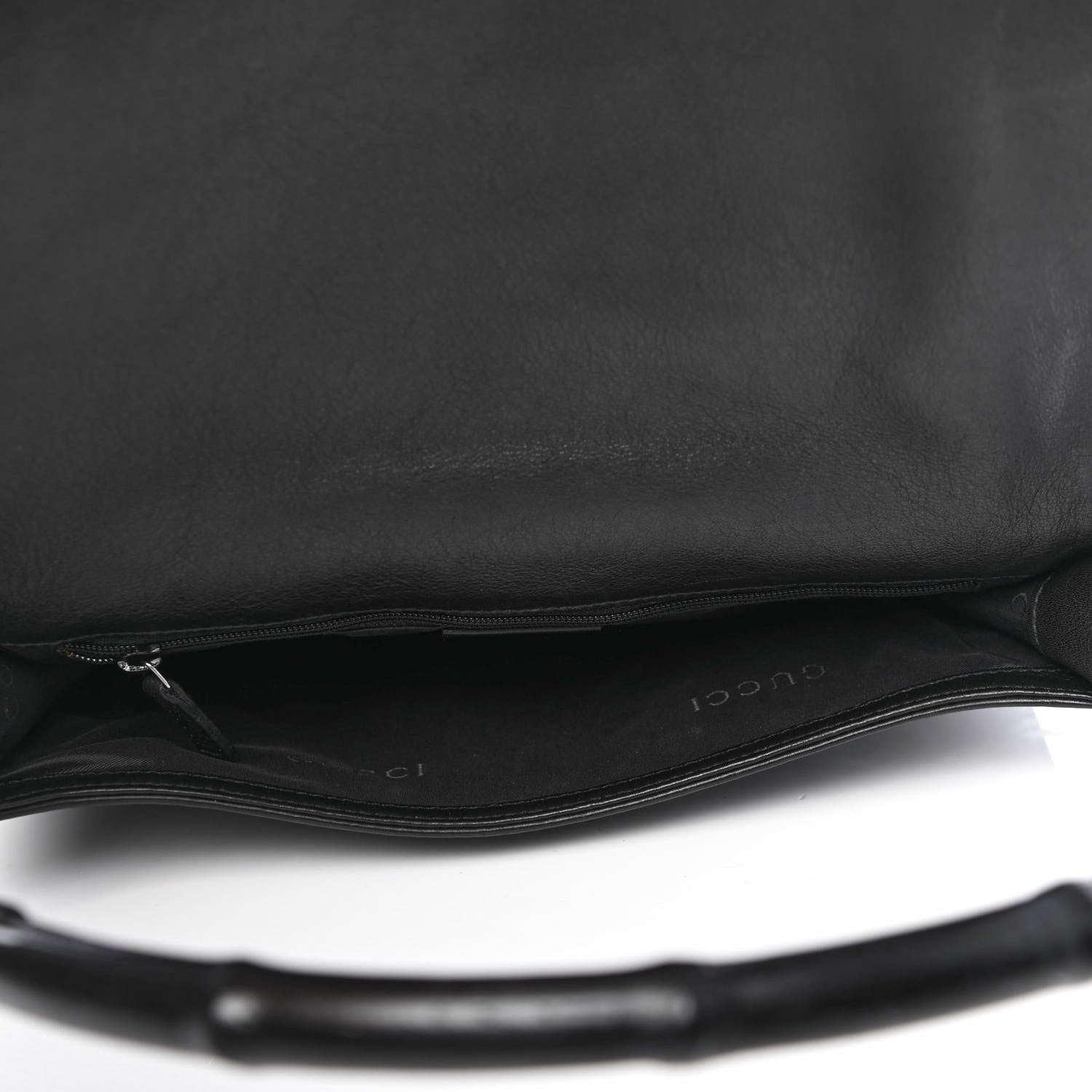 Gucci Calfskin Bamboo Shoulder Bag Black 4 of 4