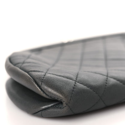 Chanel Lambskin Quilted Timeless Clutch Grey 8 of 11