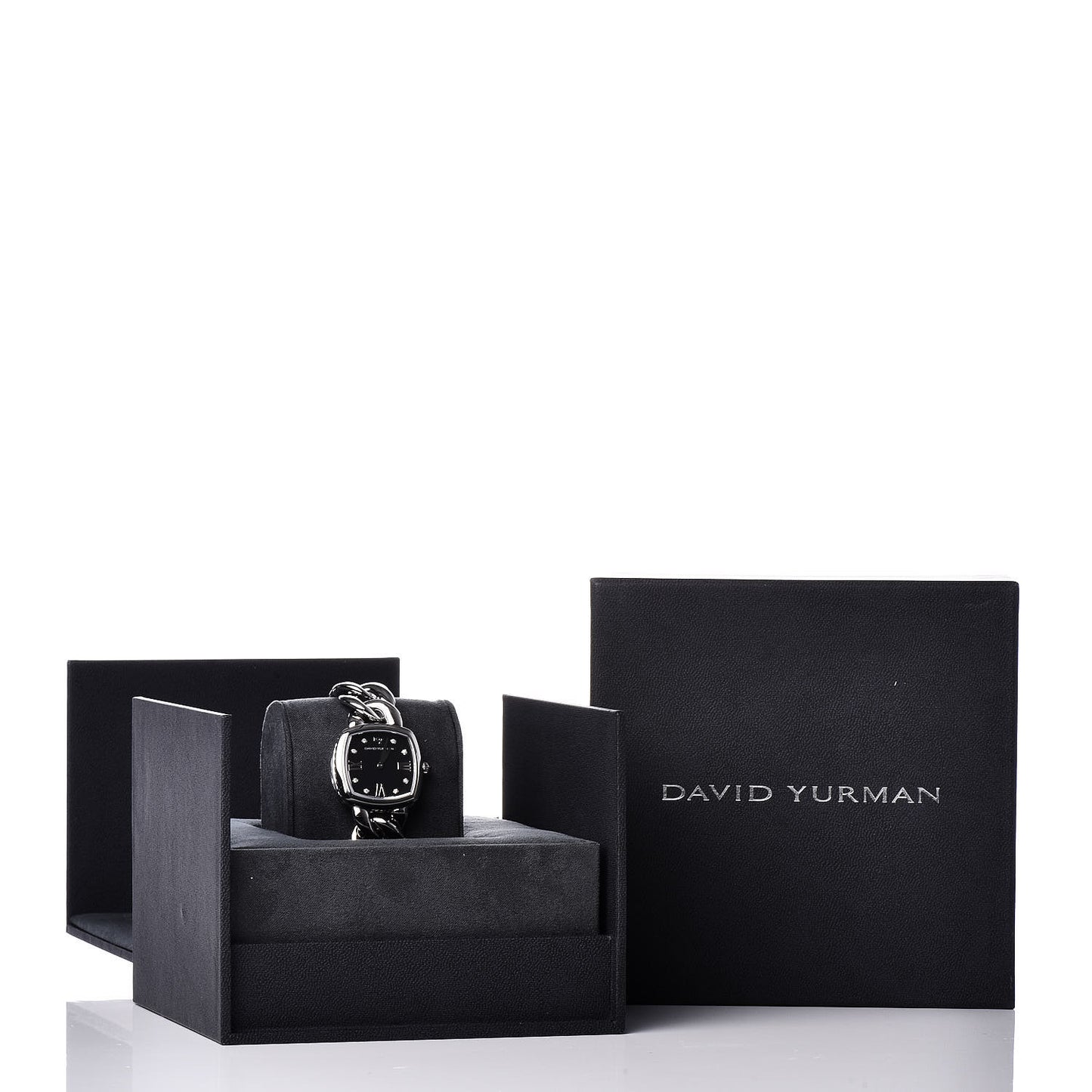 Stainless Steel Diamond 27mm Albion Quartz Watch Black