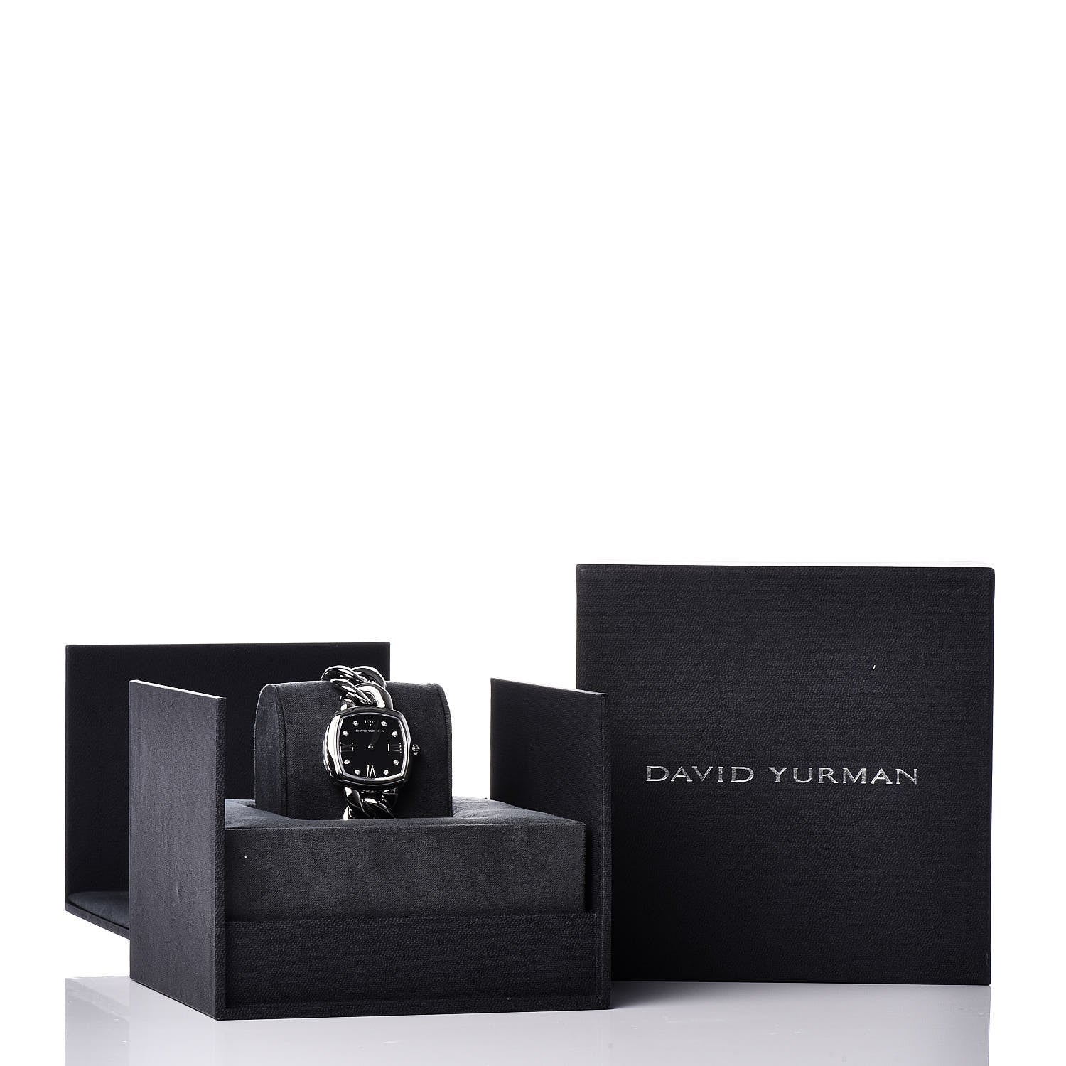 David Yurman Stainless Steel Diamond 27mm Albion Quartz Watch Black 7 of 7