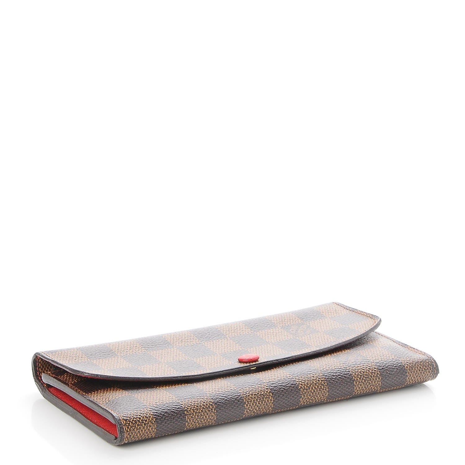 Louis Vuitton Damier Ebene Emilie Wallet Red 4 of 7