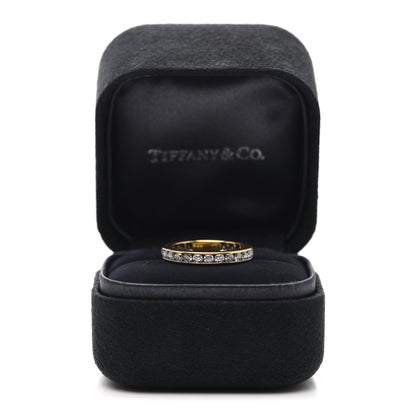 Tiffany 18K Yellow Gold Diamond 3mm Channel Set Band Ring 50 5.25 5 of 5