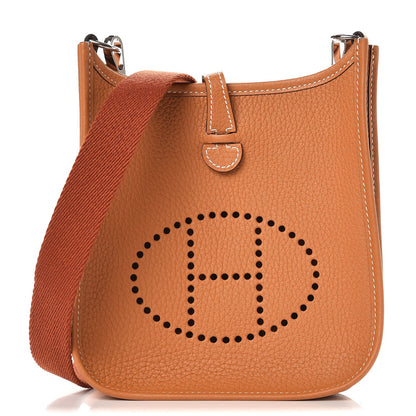Hermes Taurillon Clemence Amazone Evelyne TPM Gold Cuivre 1 of 9