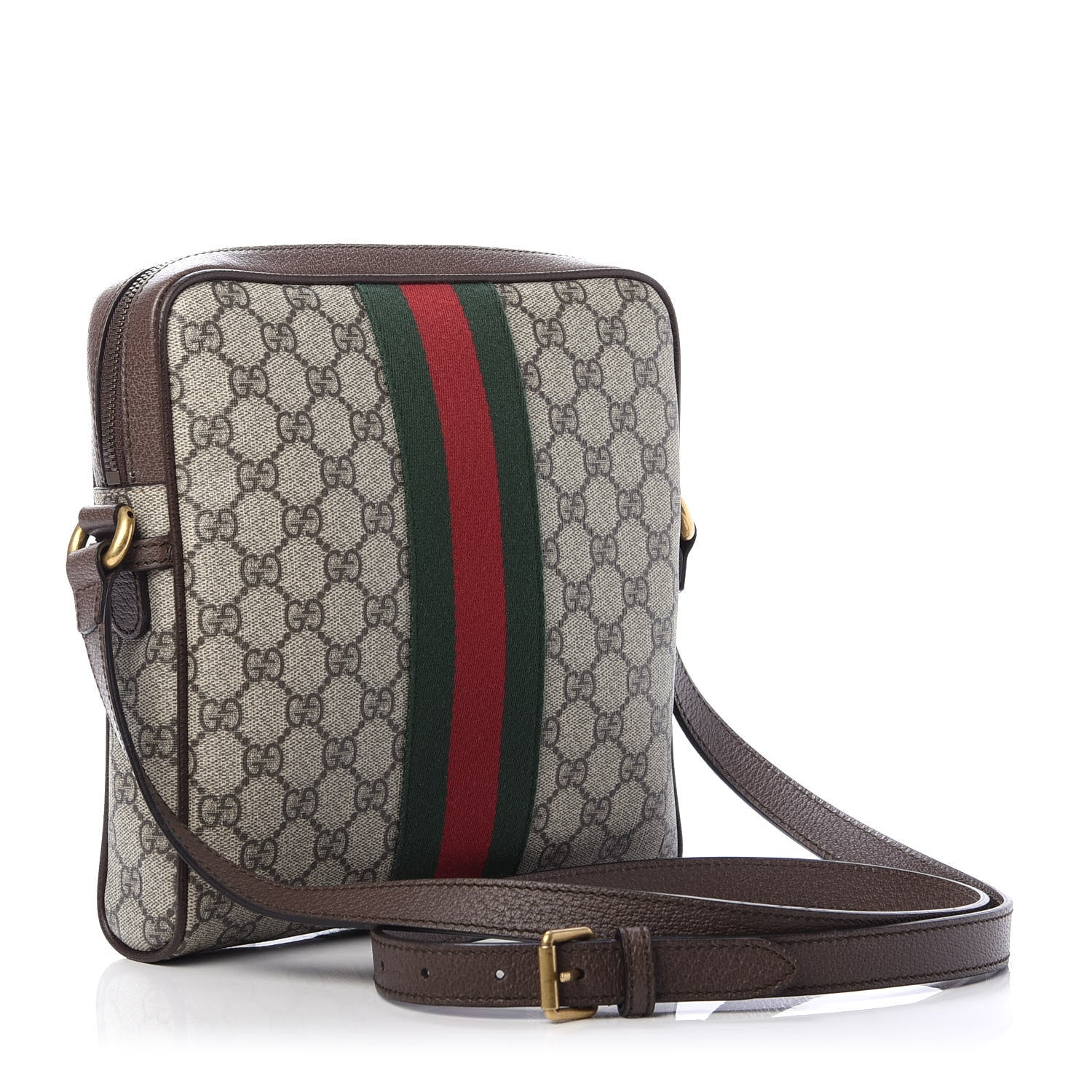 Gucci GG Supreme Monogram Web Small Ophidia Messenger Bag Brown 3 of 11