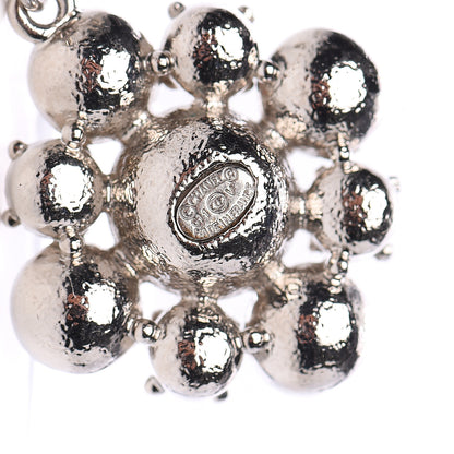 Chanel Crystal CC Dangle Earrings Silver 4 of 5