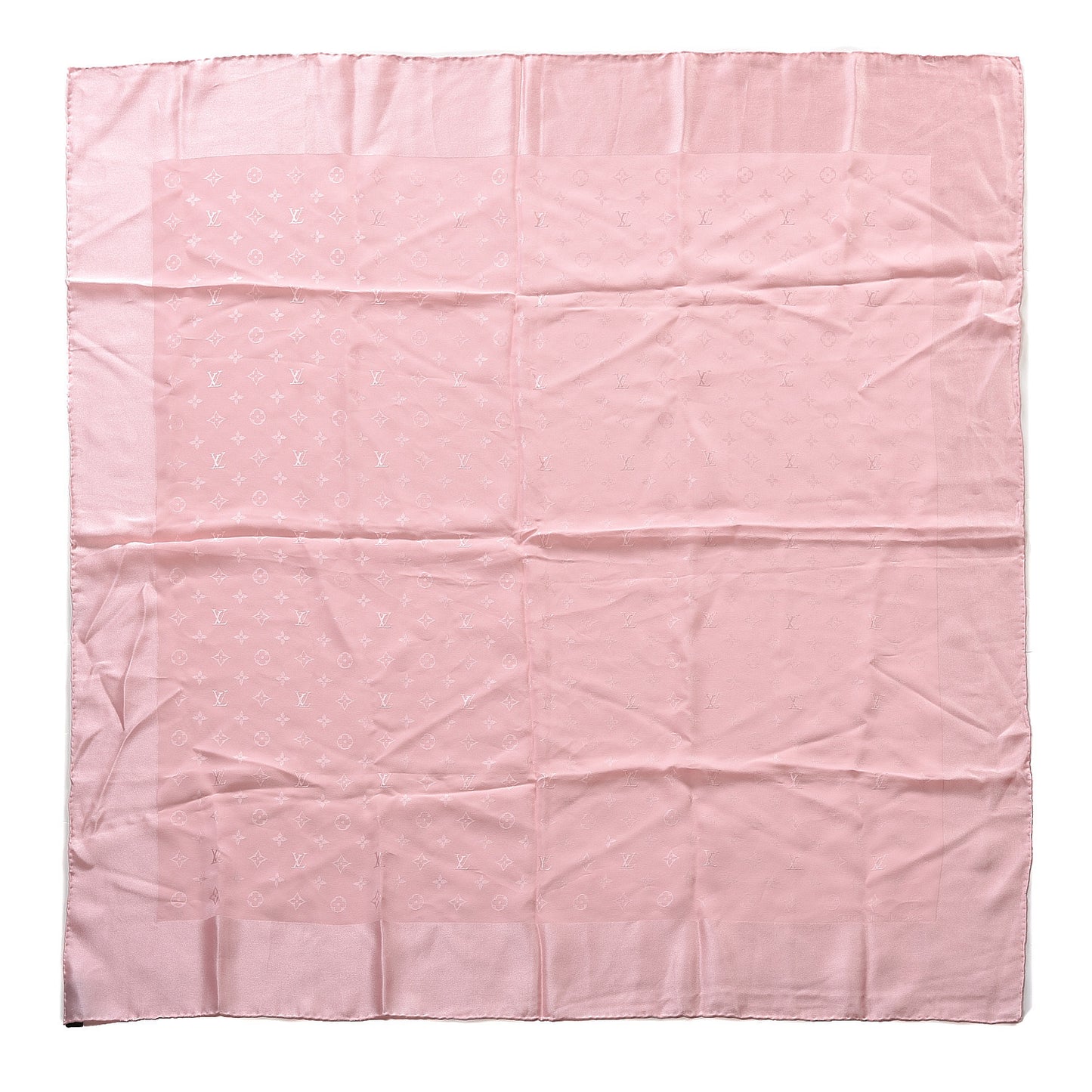 Silk Monogram Monaco Square Scarf Pink