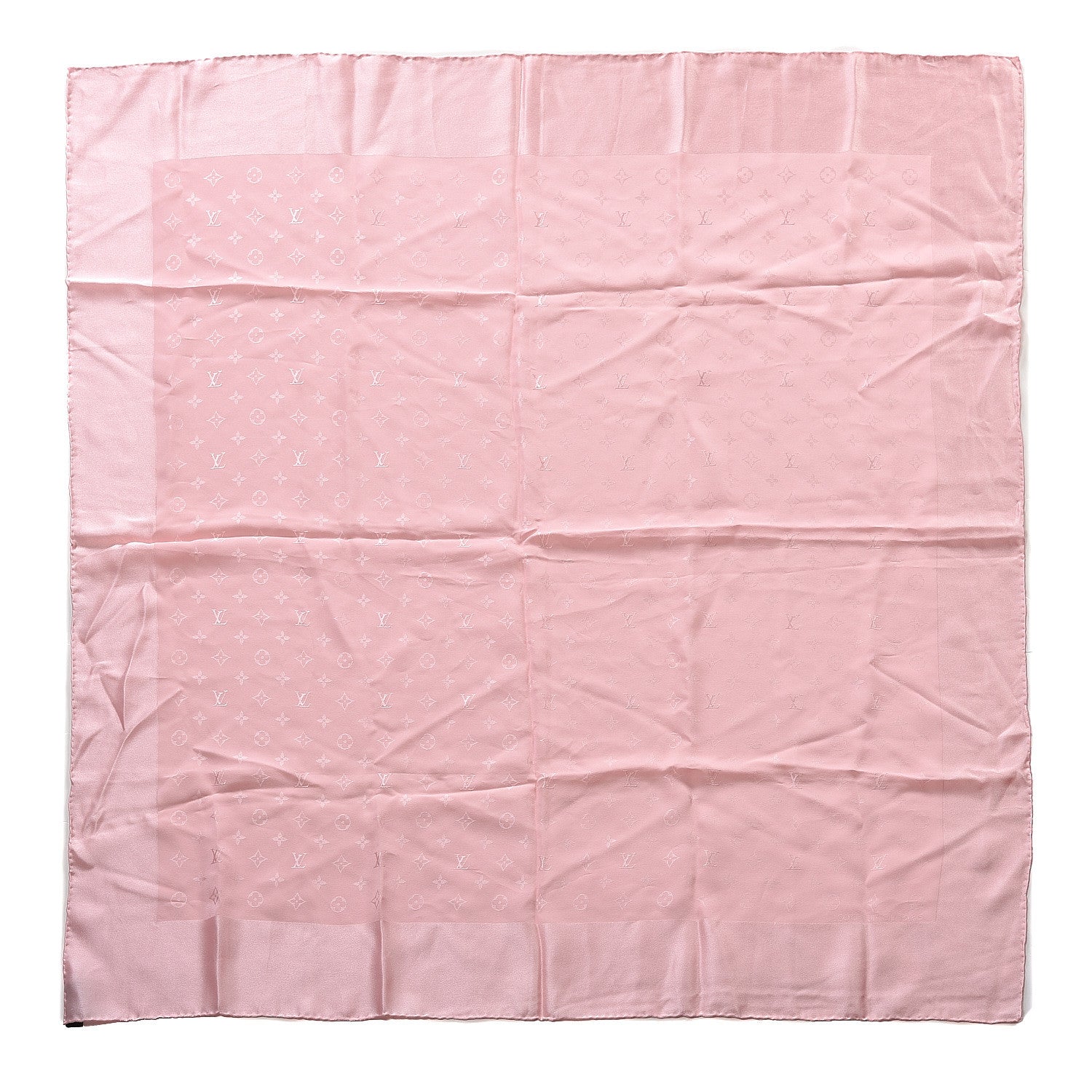 Louis Vuitton Silk Monogram Monaco Square Scarf Pink 1 of 3