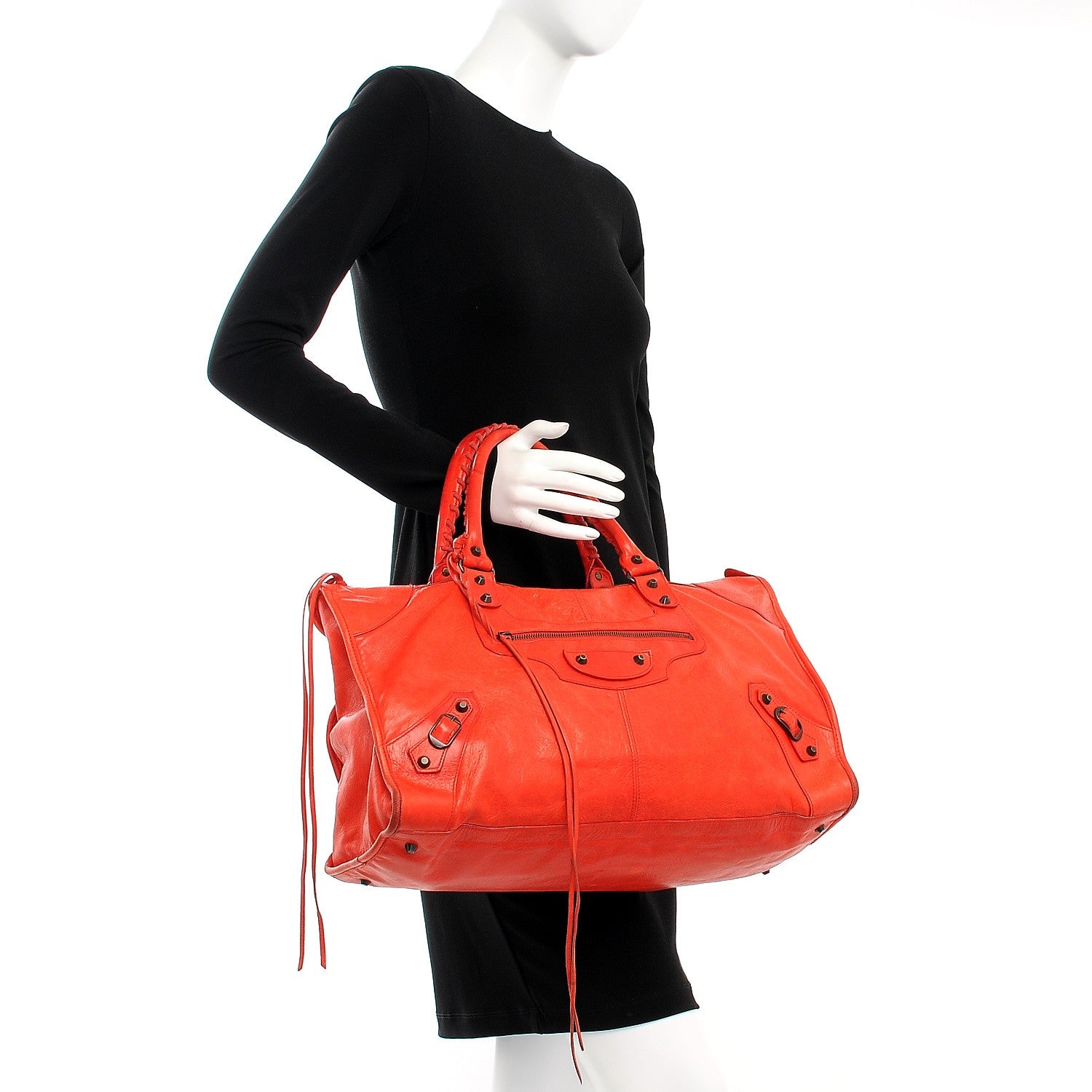 Balenciaga Agneau Classic Hardware Work Vermillion 2 of 18