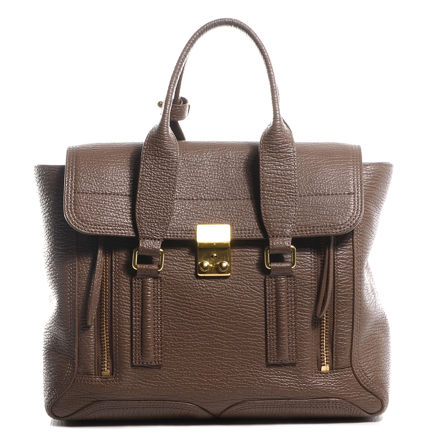 3.1 Phillip Lim 3.1 Leather Medium Pashli Satchel Taupe 1 of 14
