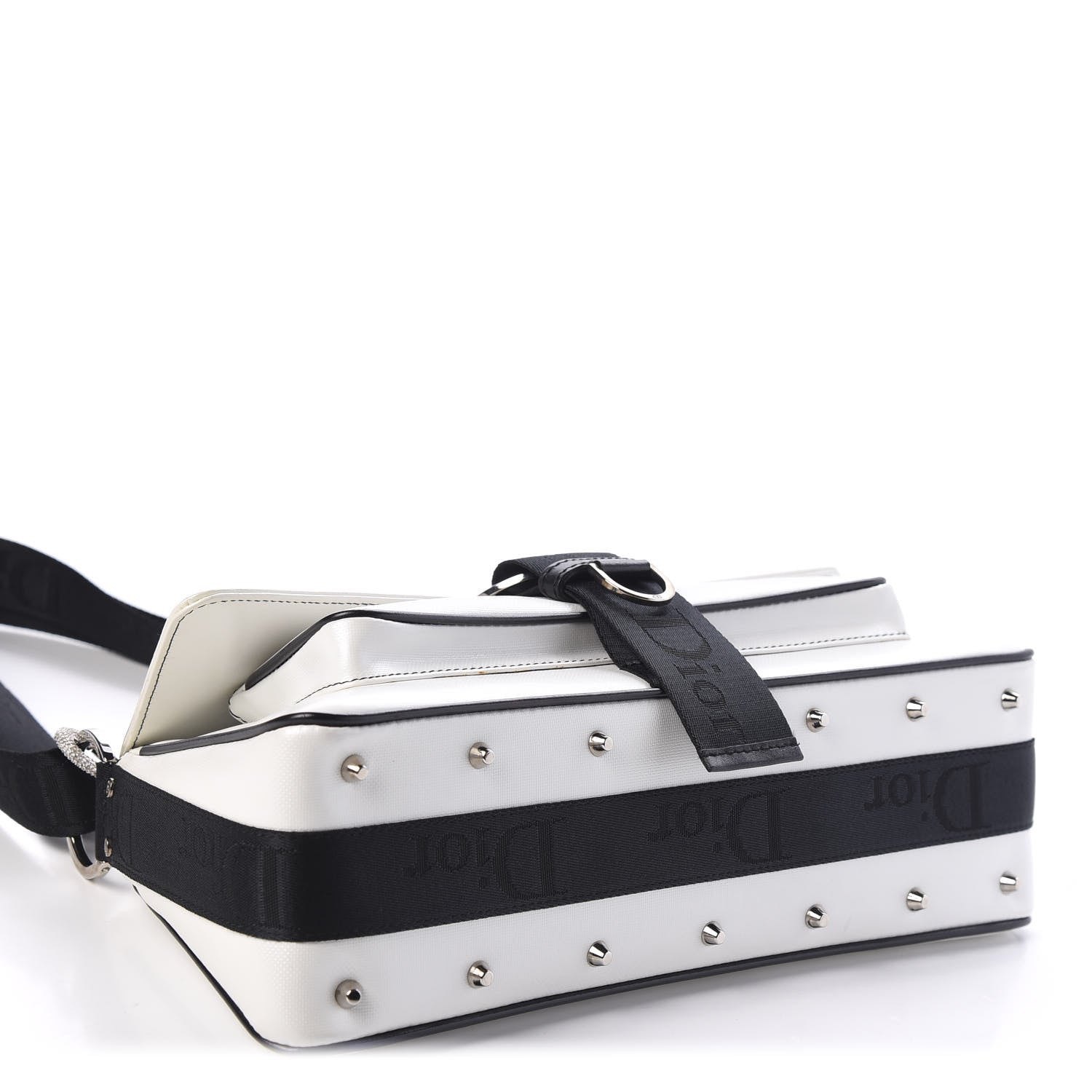 Christian Dior Coated Canvas Crystal Hardcore Bag White 3 of 10