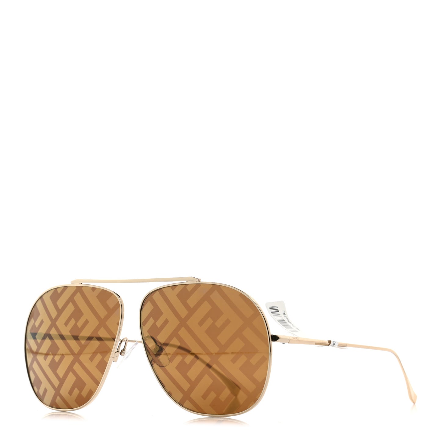 Metal Fendi Forever Aviator Sunglasses FF0407/G/S Gold