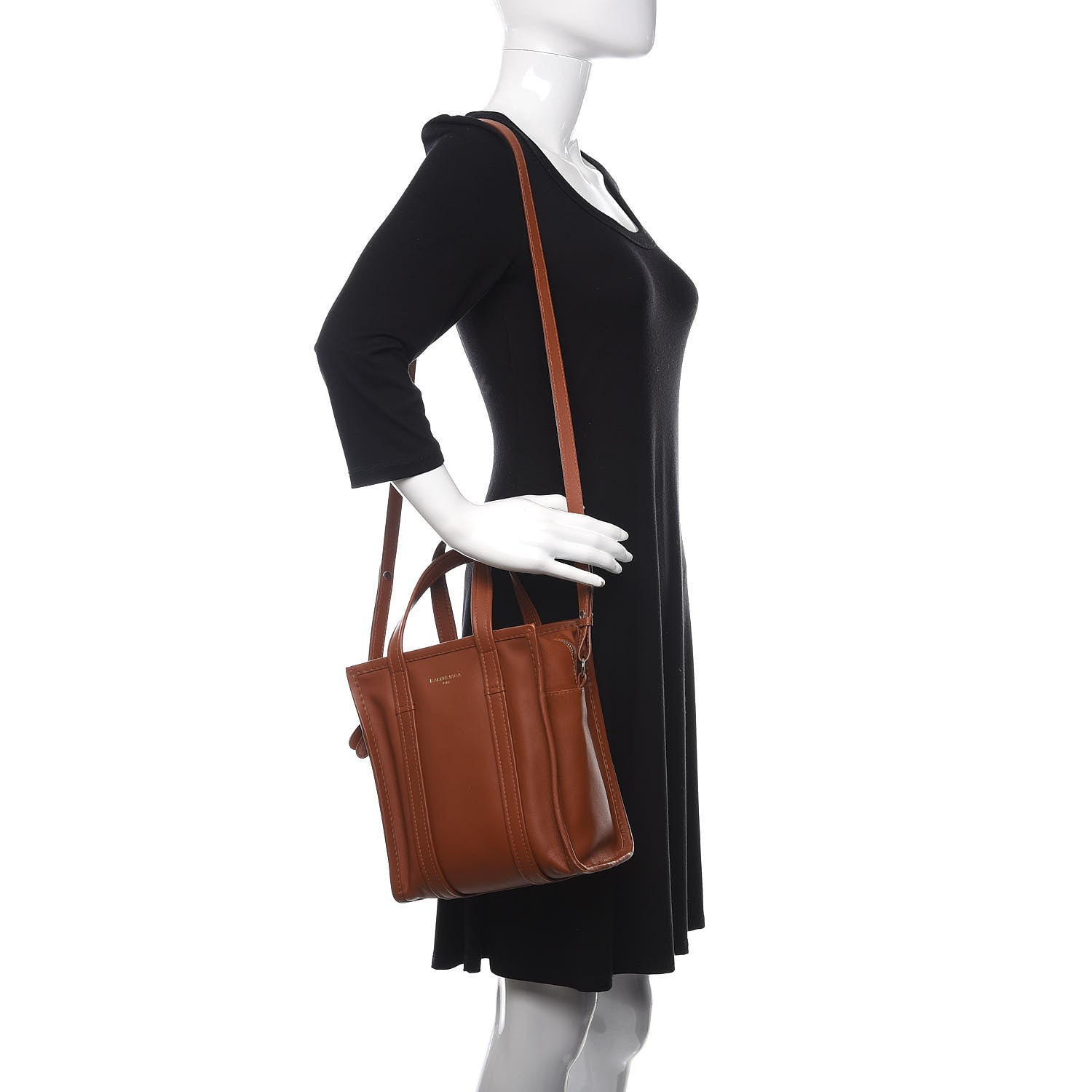 Balenciaga Agneau XS Bazar Shopper Tote Marron Fauve 2 of 21