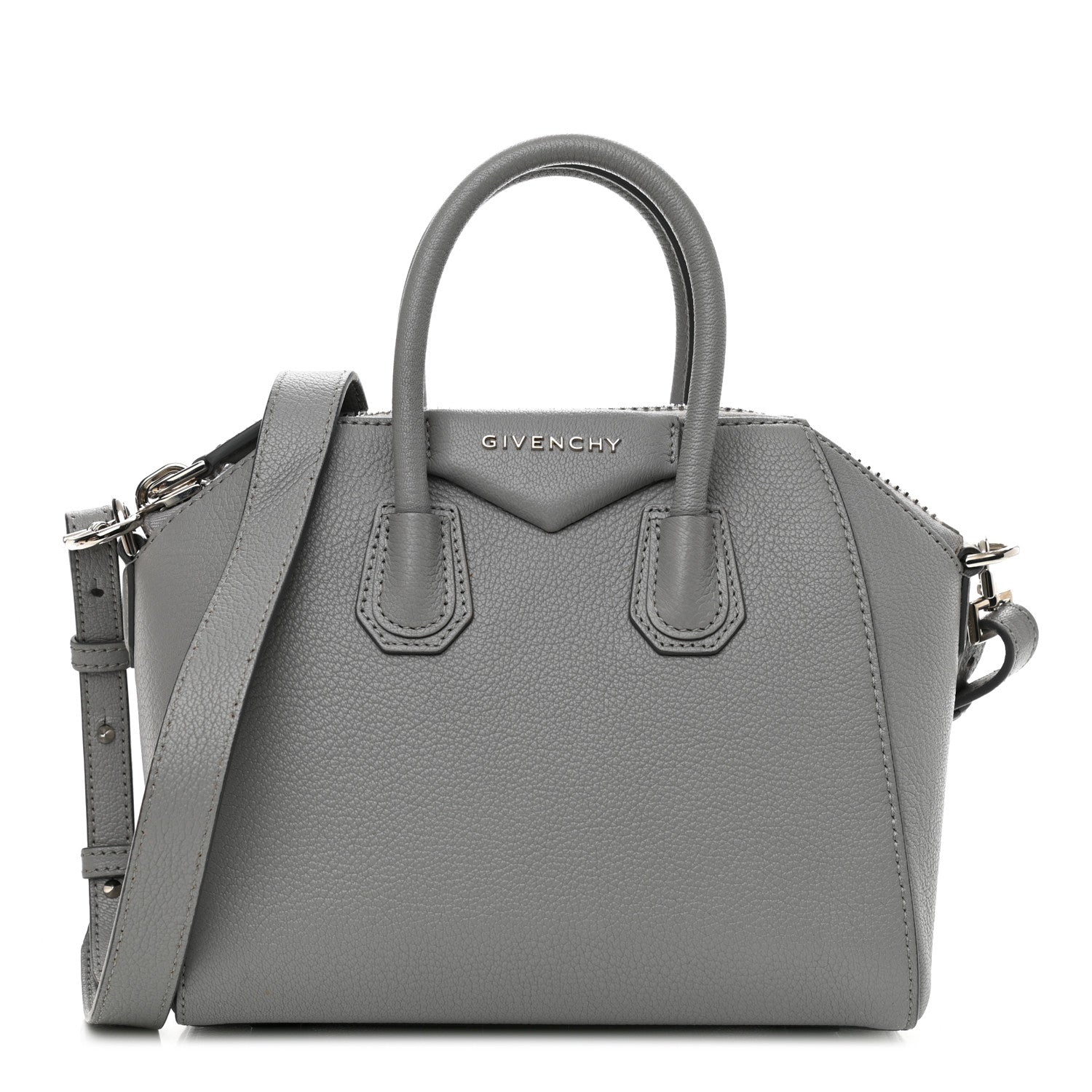 Givenchy Sugar Goatskin Mini Antigona Pearl Grey 1 of 12