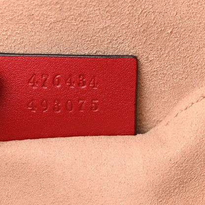 Gucci Calfskin Matelasse GG Marmont Belt Bag 75 30 Hibiscus Red 7 of 12
