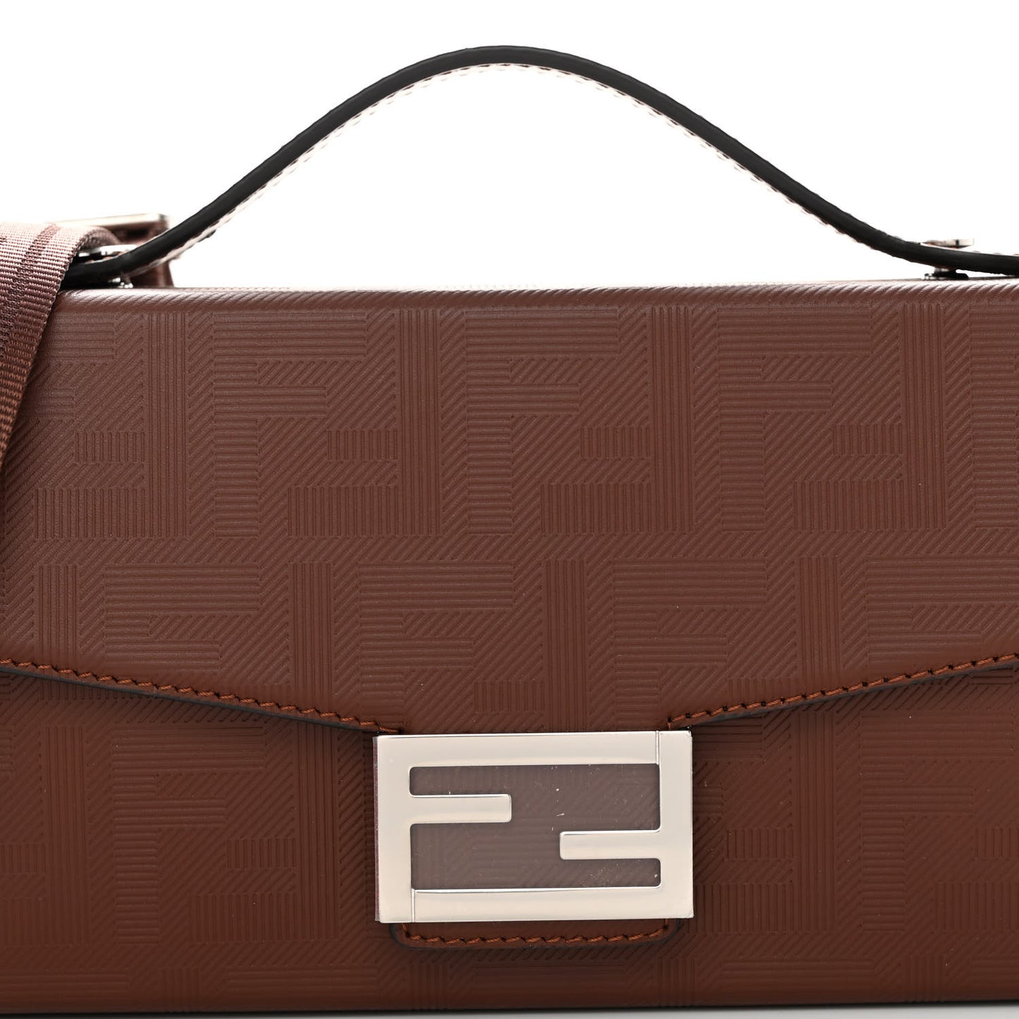 Vitello King FF Lines Embossed Baguette Soft Trunk Ghianda