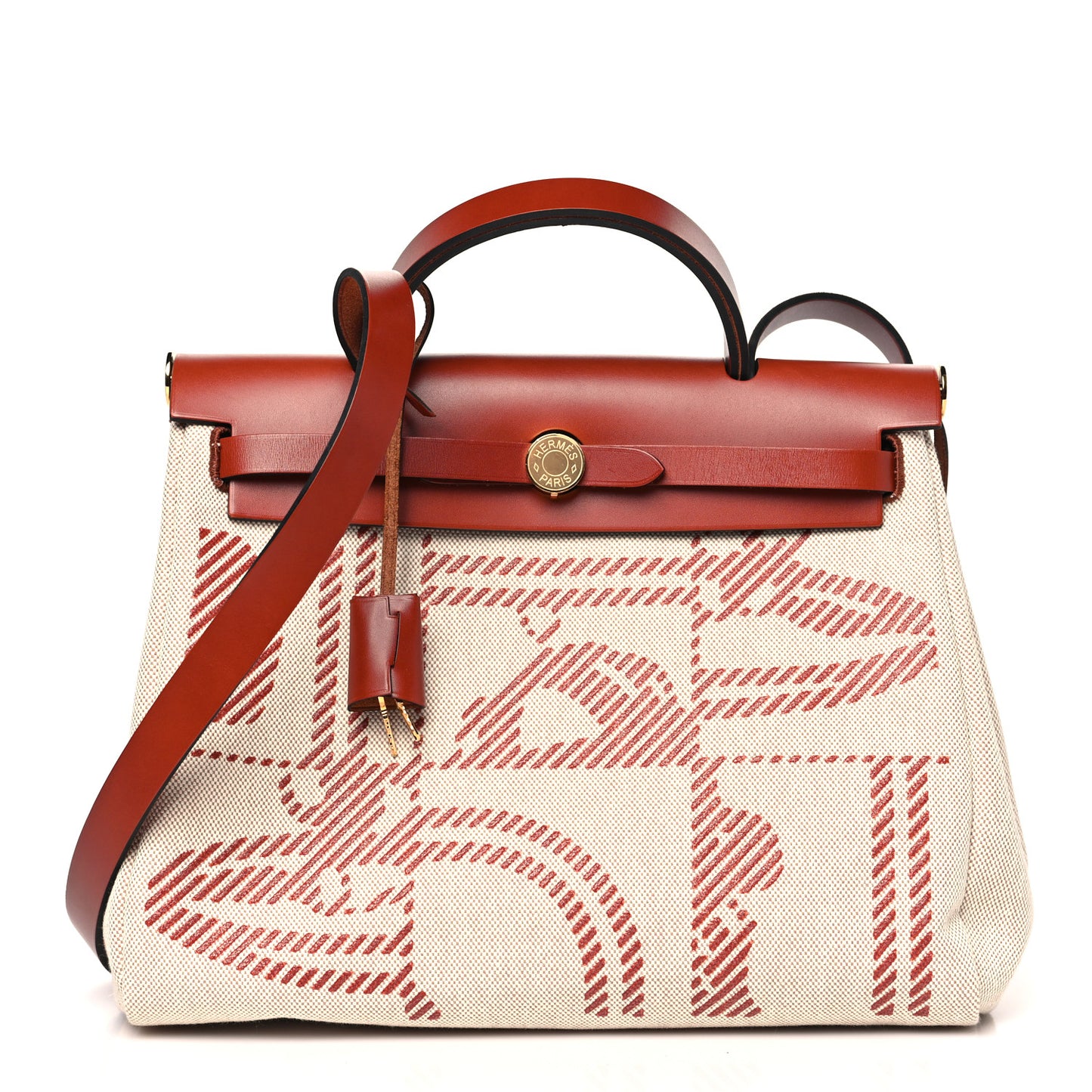 Vache Hunter Toile H Brides de Gala Herbag Zip Retourne 31 PM Cuivre Ecru Beige