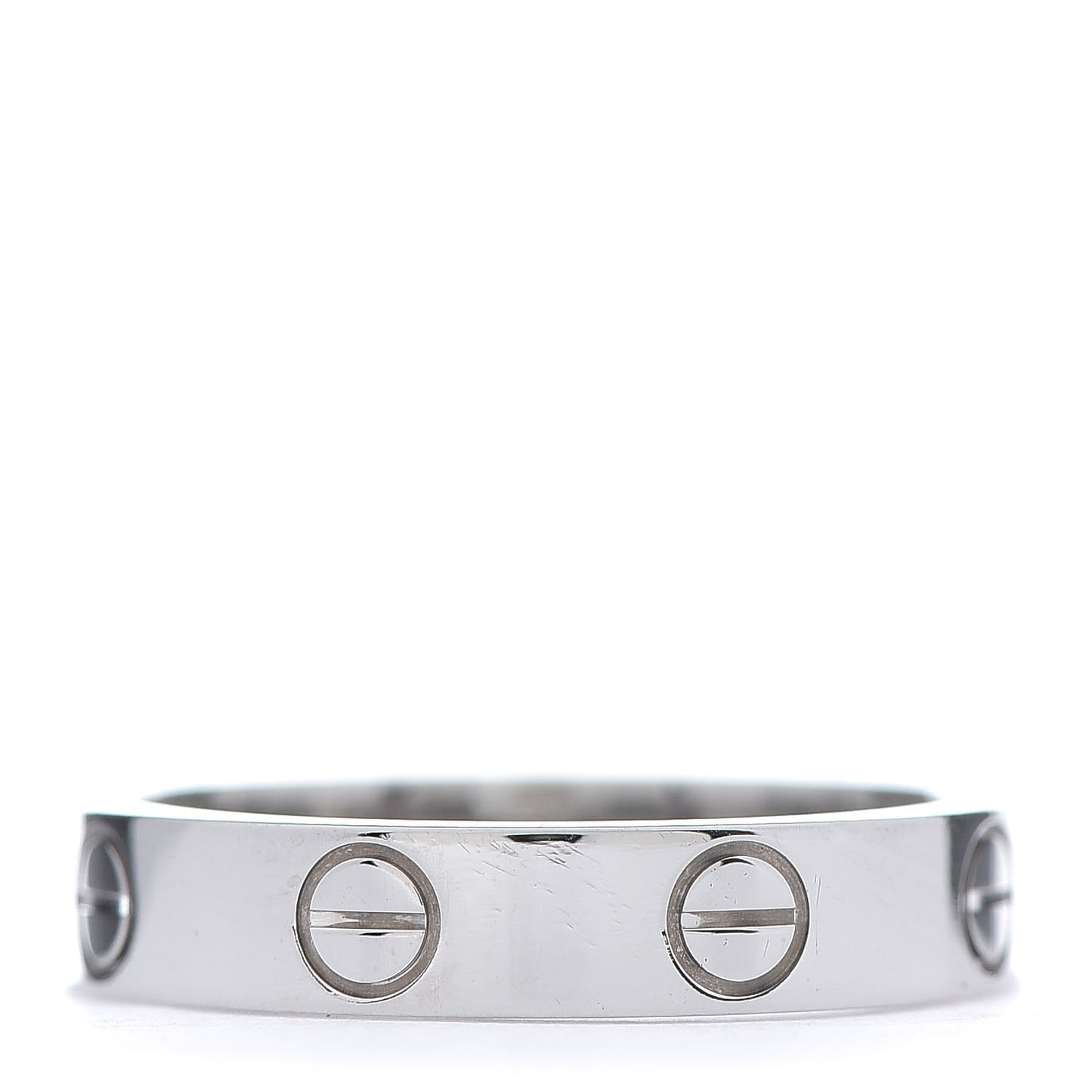 18K White Gold 3.5mm LOVE Wedding Band Ring 49 4.75