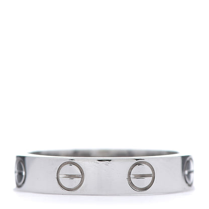 Cartier 18K White Gold 3.5mm LOVE Wedding Band Ring 49 4.75 3 of 5