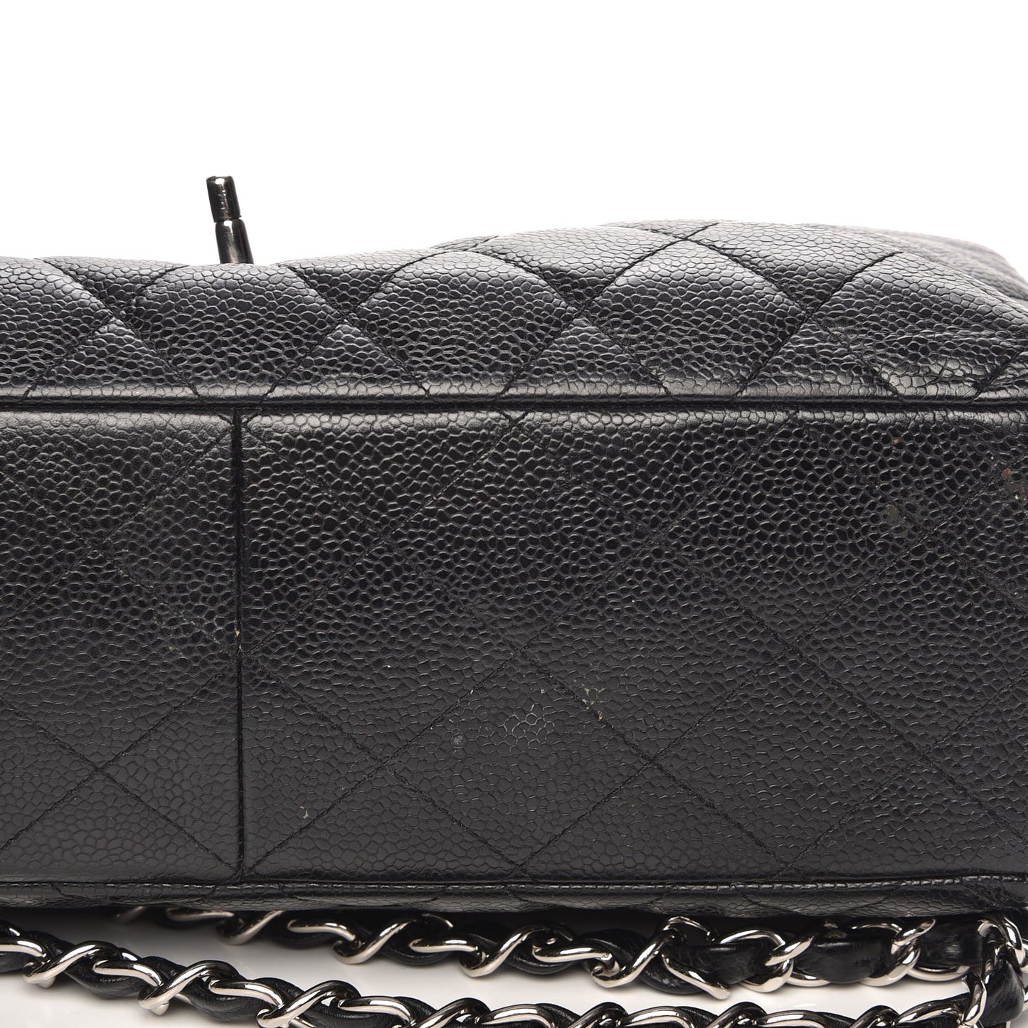 Caviar Quilted Jumbo Single Flap Black