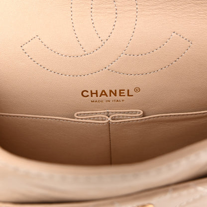 Chanel Patent Distressed Calfskin Quilted 2.55 Reissue 225 Flap Beige 6 of 13