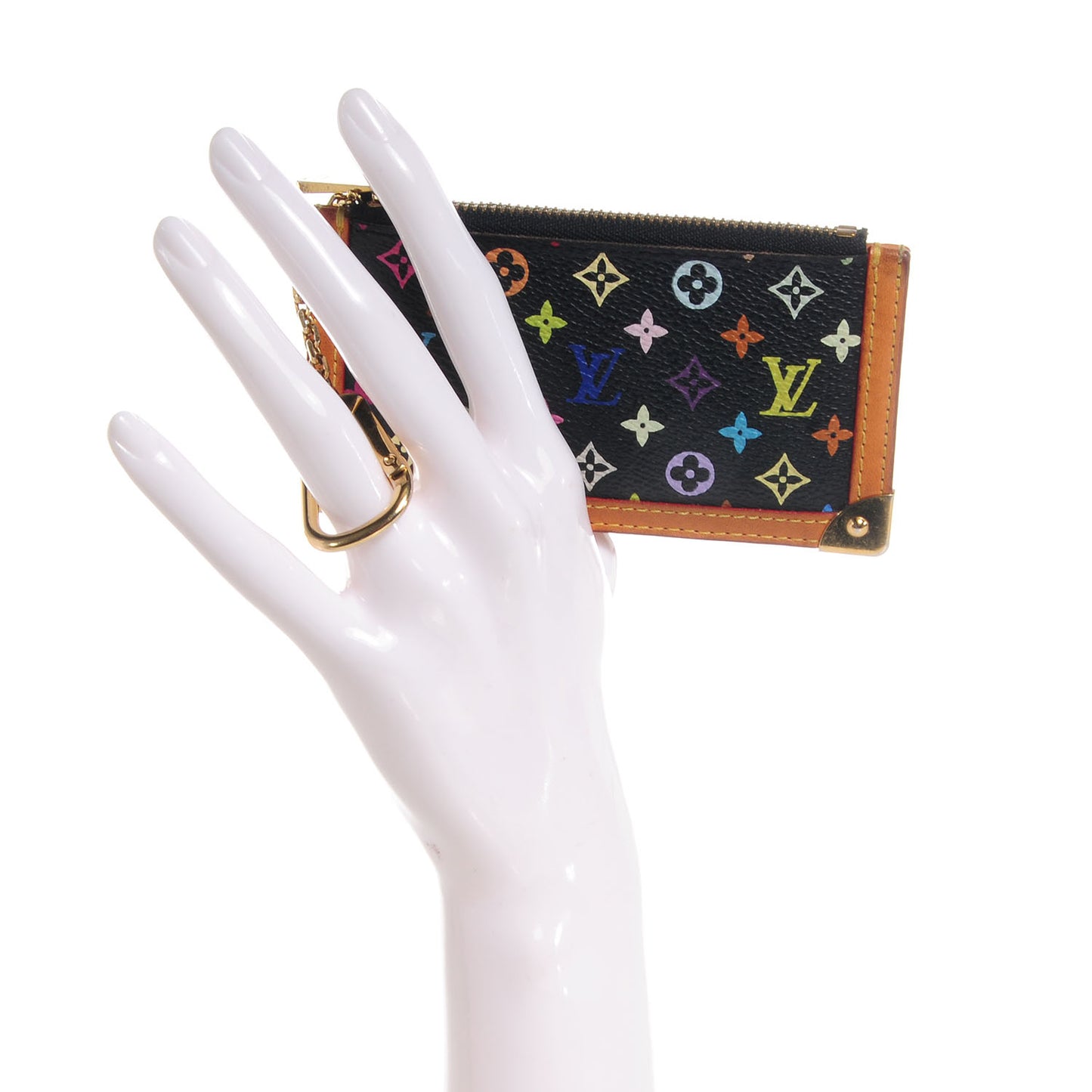 Monogram Multicolor Key Pouch Black