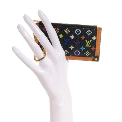 Louis Vuitton Monogram Multicolor Key Pouch Black 2 of 7