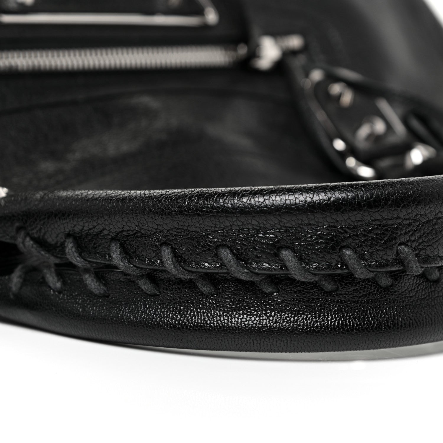 Balenciaga Chevre Silver Metallic Edge Hardware Velo Black 22 of 28