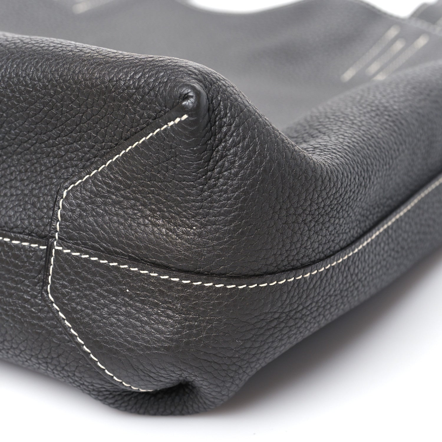 Hermes Taurillon Clemence Double Sens 36 Reversible Tote Graphite Bleu Electrique 14 of 16