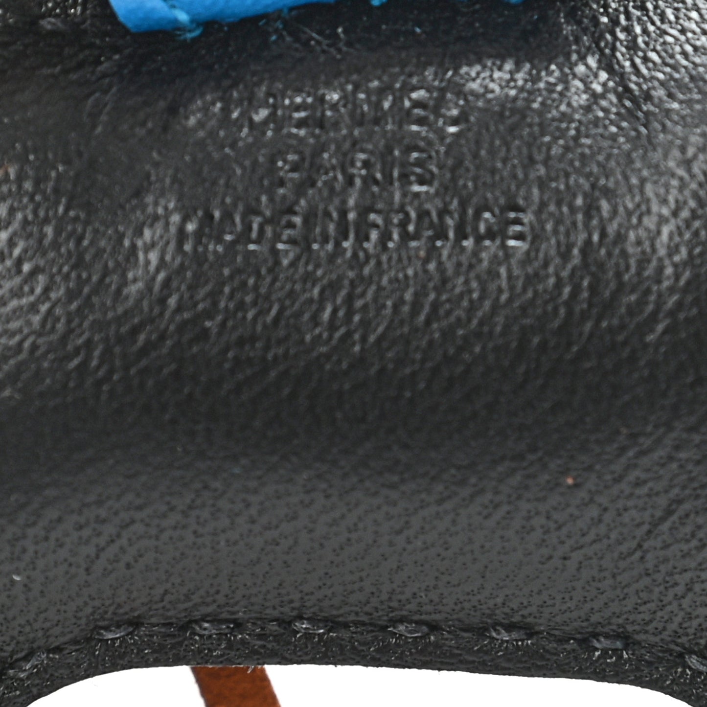 Milo Lambskin Grigri Rodeo Horse Bag Charm PM Black Gold Bleu Zanzibar