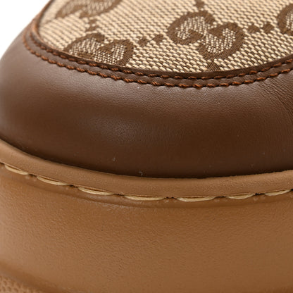 Gucci Dali Soft Calfskin GG Monogram Mens Chunky Sneakers 9 Hezelnut Beige Ebony Mystic White 10 of 13