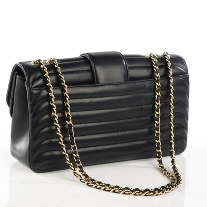 Chanel Lambskin Horizontal Quilted Medium Double Flap Black 3 of 8