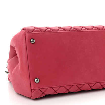 Chanel Iridescent Calfskin Quilted New Bubble Bowling Bag Fuchsia 10 of 12