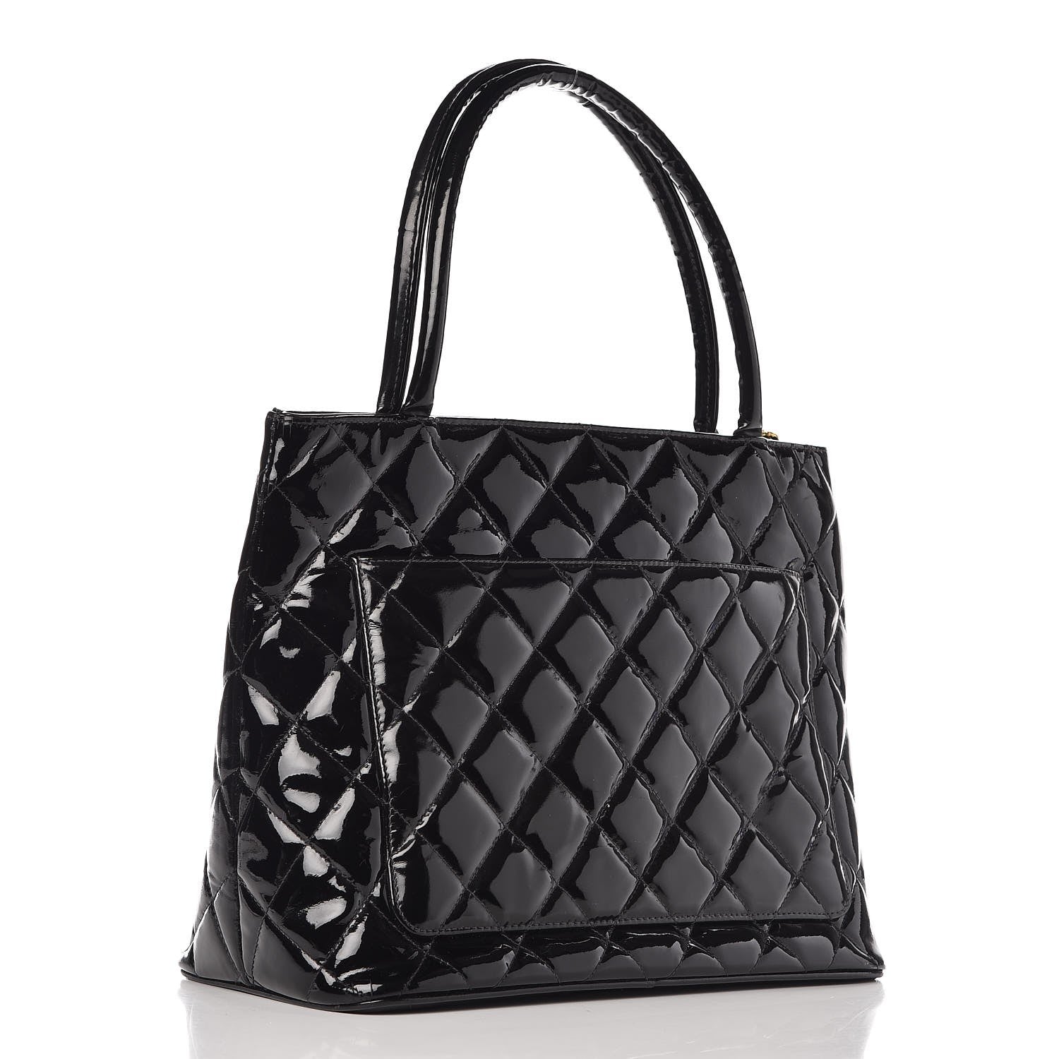 Chanel Patent Medallion Tote Black 3 of 13