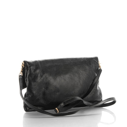 Balenciaga Agneau Giant 12 Gold Hardware Envelope Strap Clutch Black 3 of 7