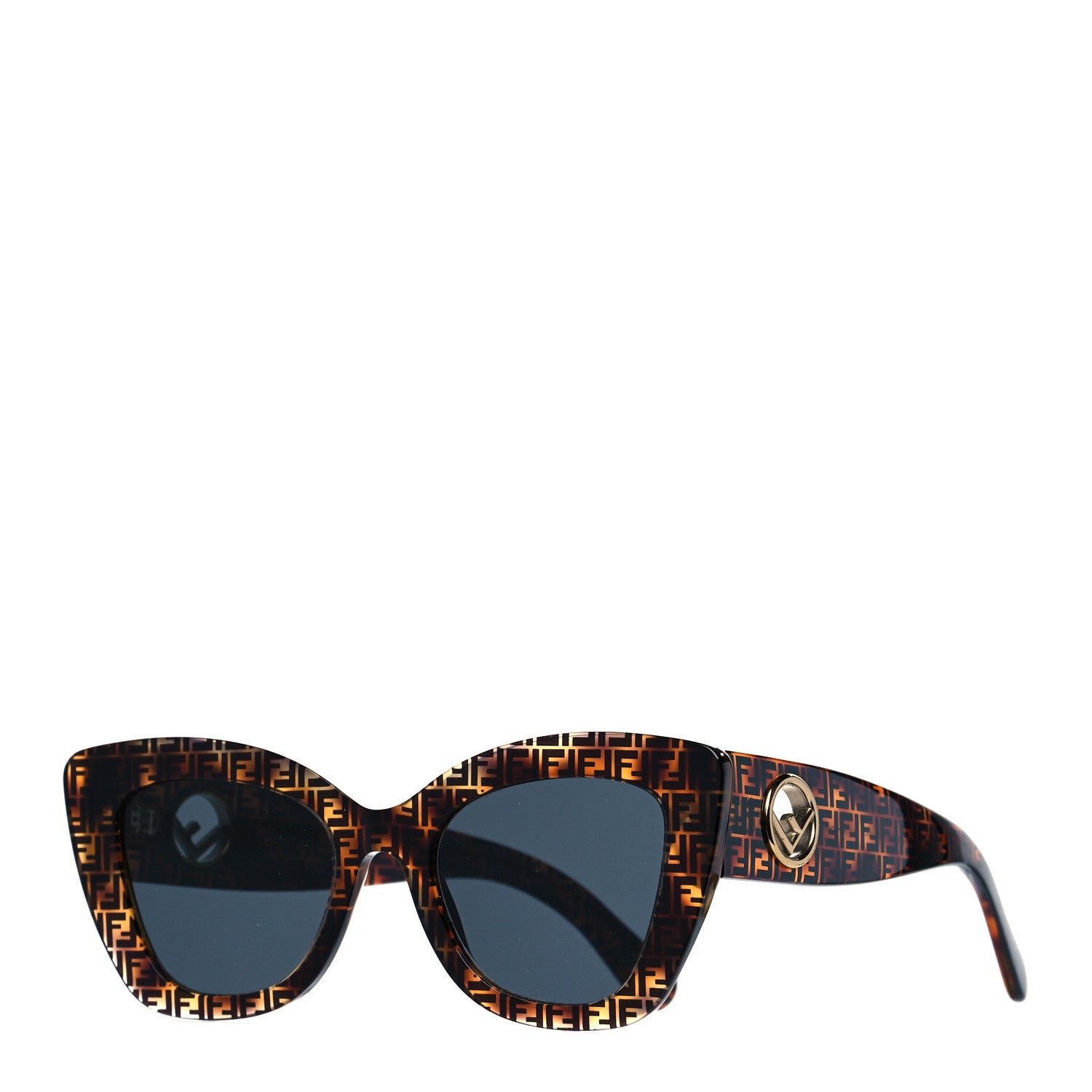 Fendi Acetate F is Fendi FF 51mm Cat Eye Sunglasses 0327/S Tortoise Camouflage 1 of 7