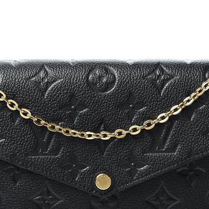 Louis Vuitton Empreinte Pochette Felicie Chain Wallet Black 8 of 11